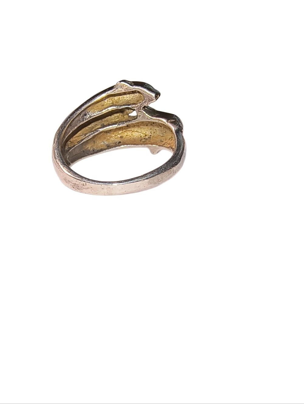 Triple Dolphin Wrap Ring in Silk Textured Sterling Silver - Picture 8 of 11